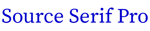 Source Serif Pro police de caractère